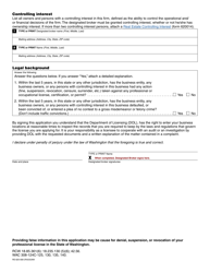 Form RE-620-008 Real Estate Firm Application - Washington, Page 2