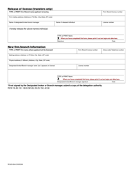 Form RE-620-004A Real Estate License Transfer and Activation - Washington, Page 2
