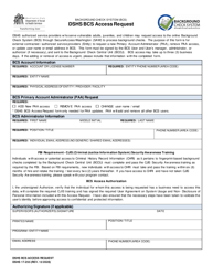 Document preview: DSHS Form 17-253 Dshs Bcs Access Request - Washington
