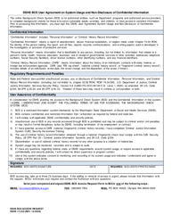 DSHS Form 17-253 Dshs Bcs Access Request - Washington, Page 2