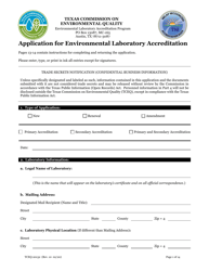 Form TCEQ-20132 Application for Environmental Laboratory Accreditation - Texas, Page 2