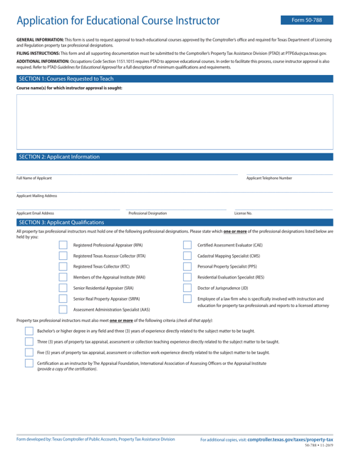 Form 50-788  Printable Pdf