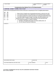 DCYF Form 14-319A IV-E Eligibility Determination for R-Gap, Relative Guardianship Assistance Program - Washington, Page 2