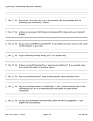 Form DOC02-410 Electronic Home Monitoring Screening - Community Parenting Alternative - Washington, Page 2
