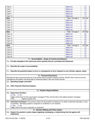 Form DOC03-445 Position Description - Washington Management Service (Wms) - Washington, Page 2
