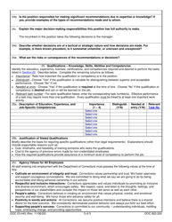 Form DOC03-445 Position Description - Washington Management Service (Wms) - Washington, Page 3