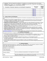 Form DOC03-504 Position Description - Exempt Management - Washington, Page 2