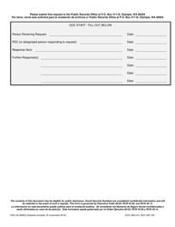 Form DOC05-066ES Request for Disclosure of Records - Washington (English/Spanish), Page 2