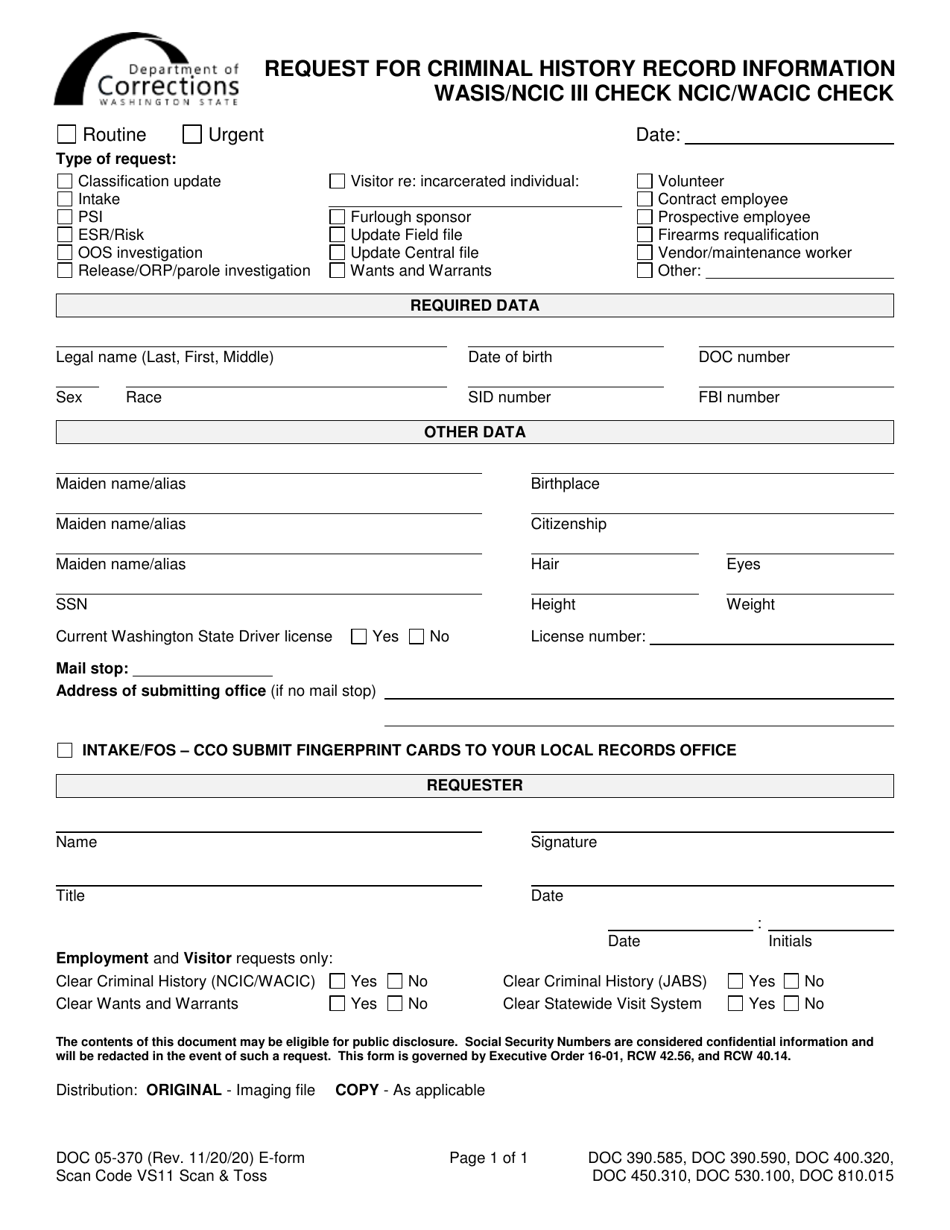 Form Doc05370 Download Printable Pdf Or Fill Online Request For