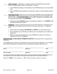 Form DOC07-033 Prohibited Contact Definitions - Washington, Page 2