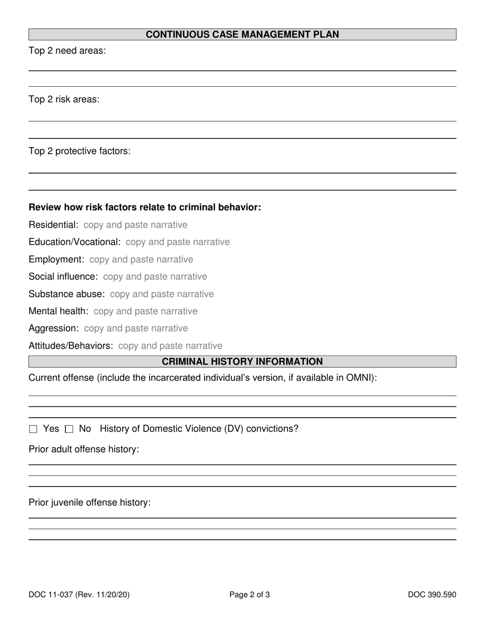 Form Doc11-037 - Fill Out, Sign Online And Download Printable Pdf 