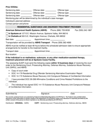 Form DOC14-179 Residential Drug Offender Sentencing Alternative Examination Report - Washington, Page 3