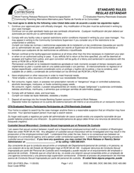 Form DOC20-073ES Standard Rules - Washington (English/Spanish)