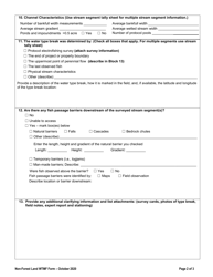 Non-forest Land Water Type Modification Form - Washington, Page 2