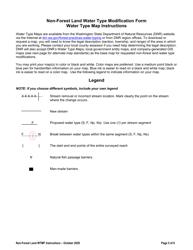 Instructions for Non-forest Land Water Type Modification Form - Washington, Page 5