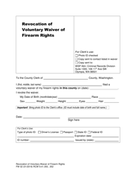 Form FW-02 Revocation of Voluntary Waiver of Firearm Rights - Washington