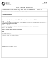 Form 2605 Member Sk-Sai Mdcp Review Signature - Texas
