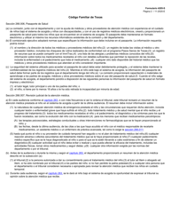 Formulario 4205-S Consentimiento De Los Padres De Acogida O Del Otorgante De Consentimiento Medico Para El Uso Del Pasaporte De Salud - Texas (Spanish), Page 2