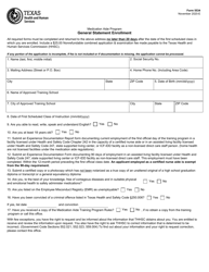 Form 5534 Medication Aide General Statement Enrollment - Texas