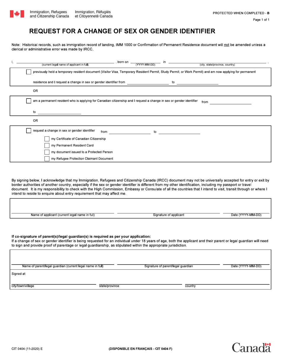 Form Cit0404 Download Fillable Pdf Or Fill Online Request Form For A