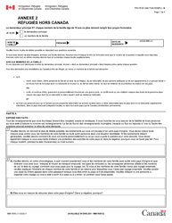 Forme IMM0008 Annexe 2 Refugies Hors Canada - Canada (French)