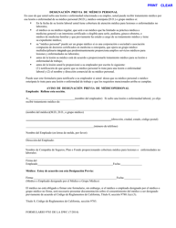 Document preview: DWC Formulario 9783 Designacion Previa De Medico Personal - California (Spanish)