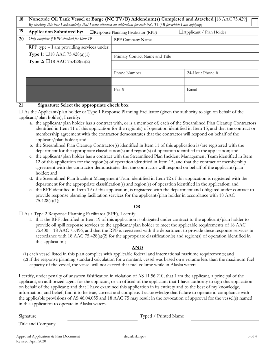 Streamlined Oil Discharge Prevention and Contingency Plan - Approval Application  Plan Document - Alaska, Page 3