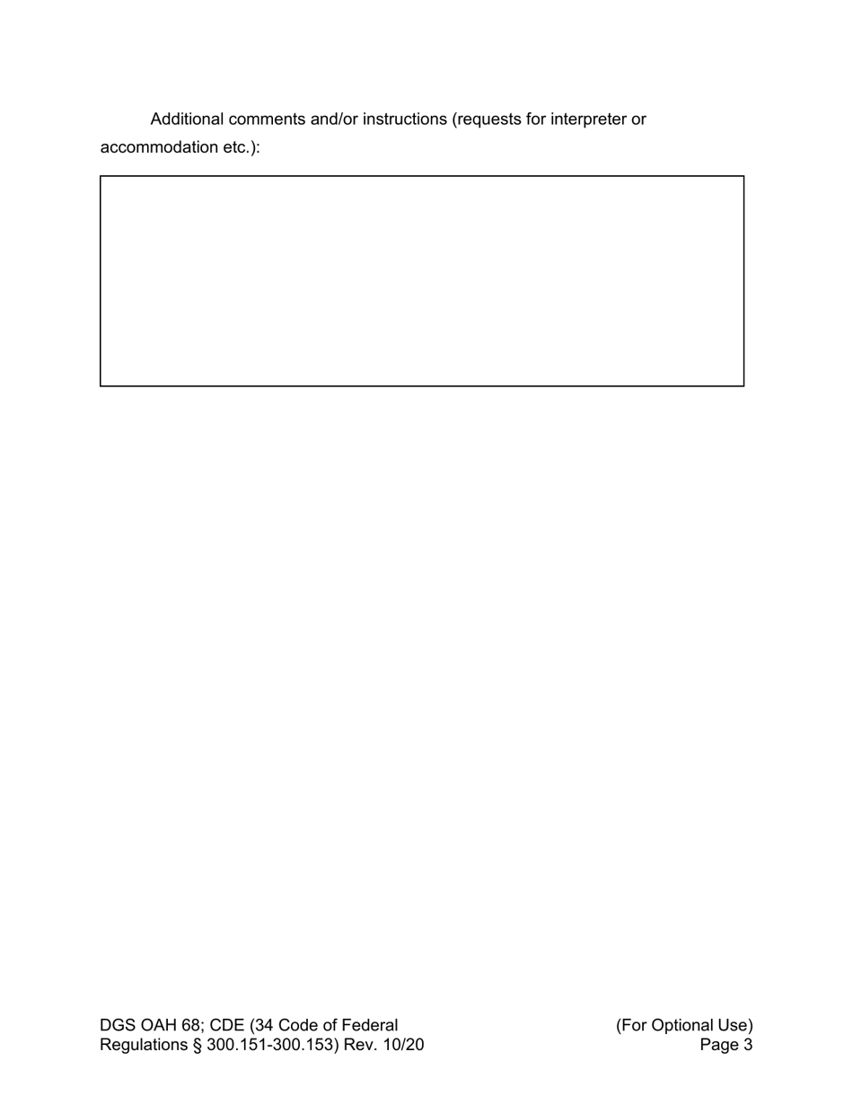 Scheduling Information for Mediation of State Complaint - California, Page 3