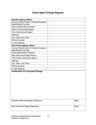 Fiscal Agent Change Request - California, Page 3