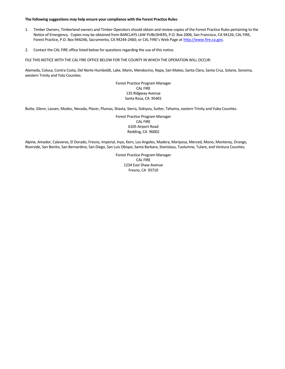 Forest Fire Prevention Exemption - California, Page 10