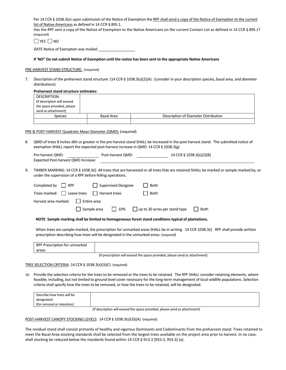 Forest Fire Prevention Exemption - California, Page 4