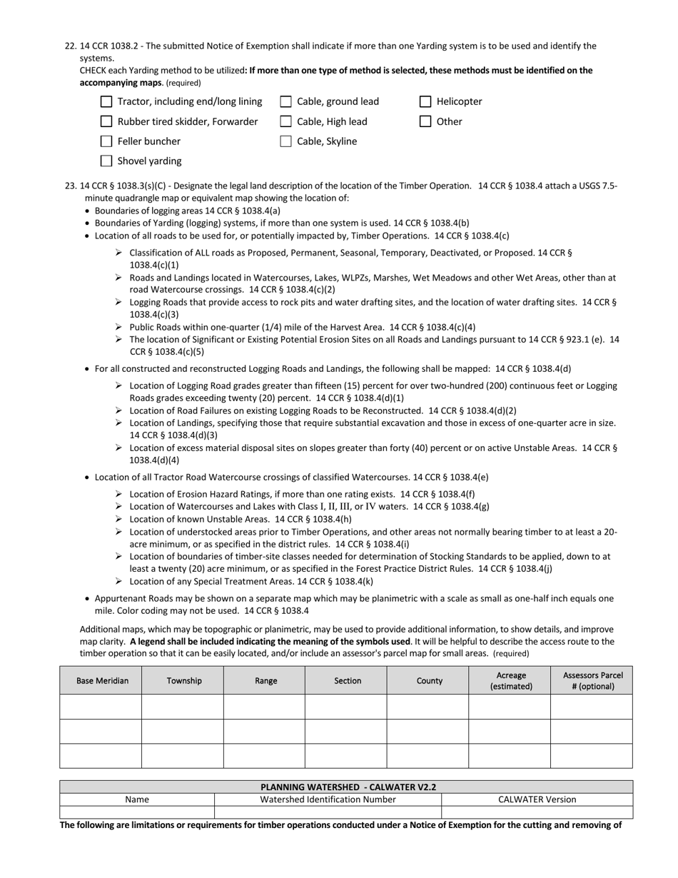 Forest Fire Prevention Exemption - California, Page 7