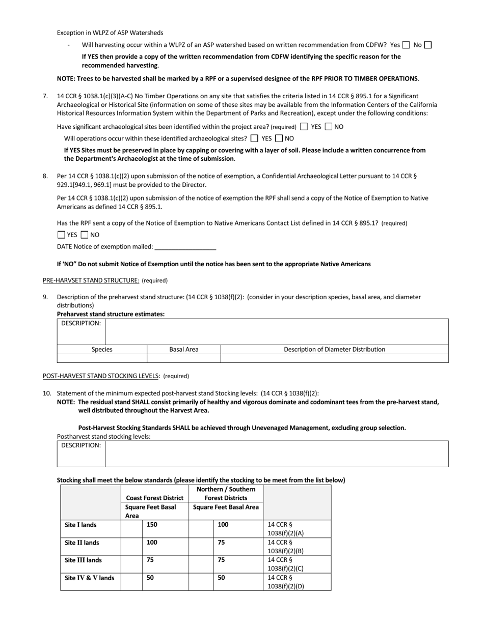The Small Timberland Owner Exemption - California, Page 3