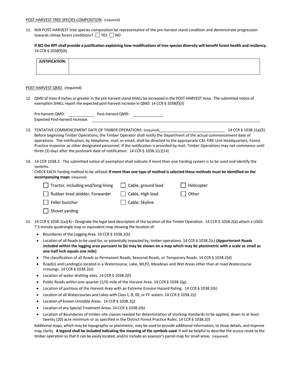 The Small Timberland Owner Exemption - California, Page 4