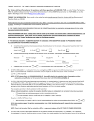 Form RM-73 (1038C) Structure Protection Exemption - Removal of Fire Hazard Trees From 0 to 150 Feet of an Approved and Legally Permitted Structure - California, Page 2