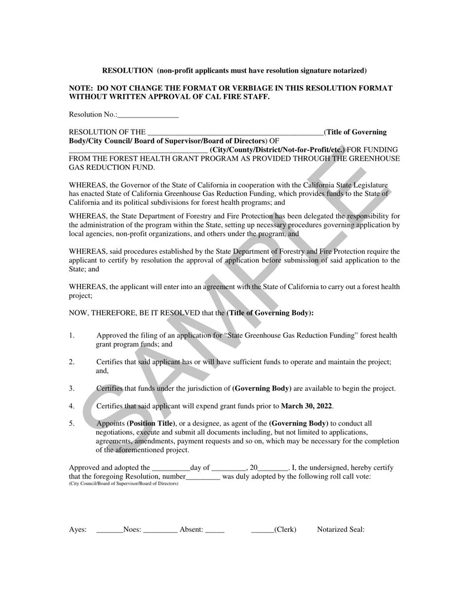 California Resolution - Fill Out, Sign Online and Download PDF ...