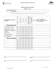 Exhibit 8.1.A Consolidated Application Attachment - Nepa Statutory Checklist - Connecticut, Page 2
