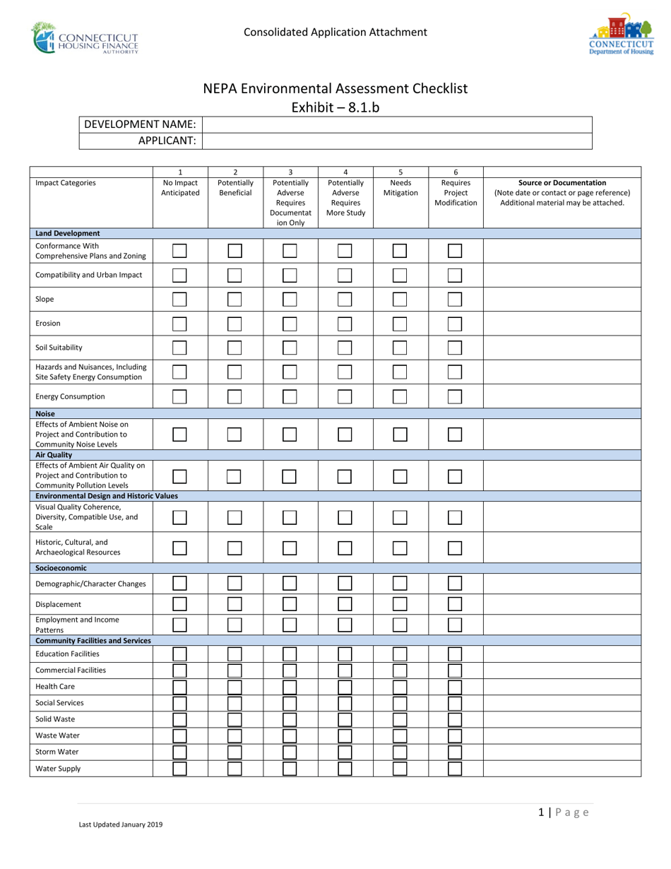 Connecticut Nepa Environmental Assessment Checklist - Fill Out, Sign ...