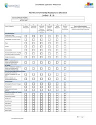 Exhibit 8.1.B Nepa Environmental Assessment Checklist - Connecticut