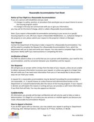 Form CT811 &quot;Reasonable Accommodation Request Form&quot; - Connecticut