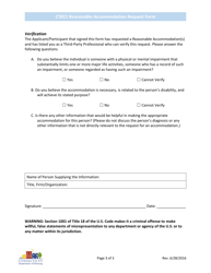 Form CT811 Reasonable Accommodation Request Form - Connecticut, Page 3