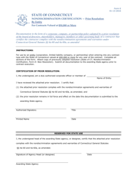 Form E Nondiscrimination Certification - Prior Resolution by Entity - Connecticut