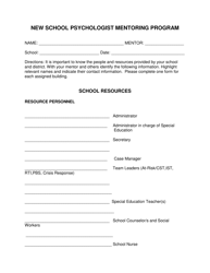 School Resources Form - Delaware