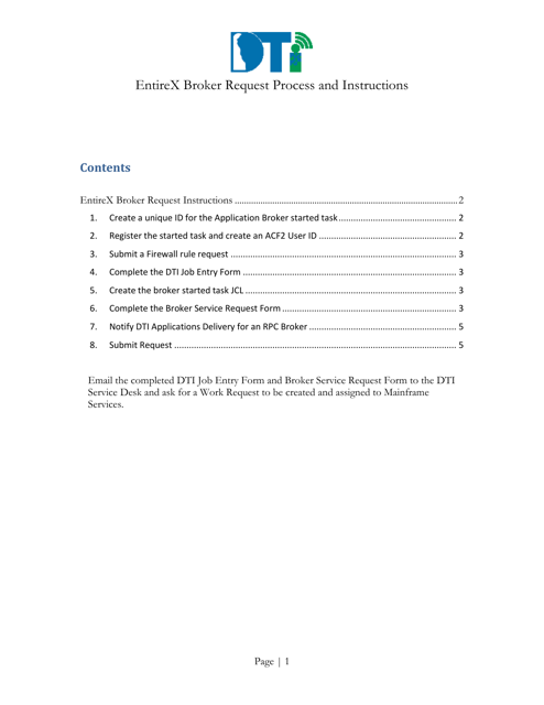 Instructions for Form 110304-T-902 Entirex Broker Service Request Form - Delaware