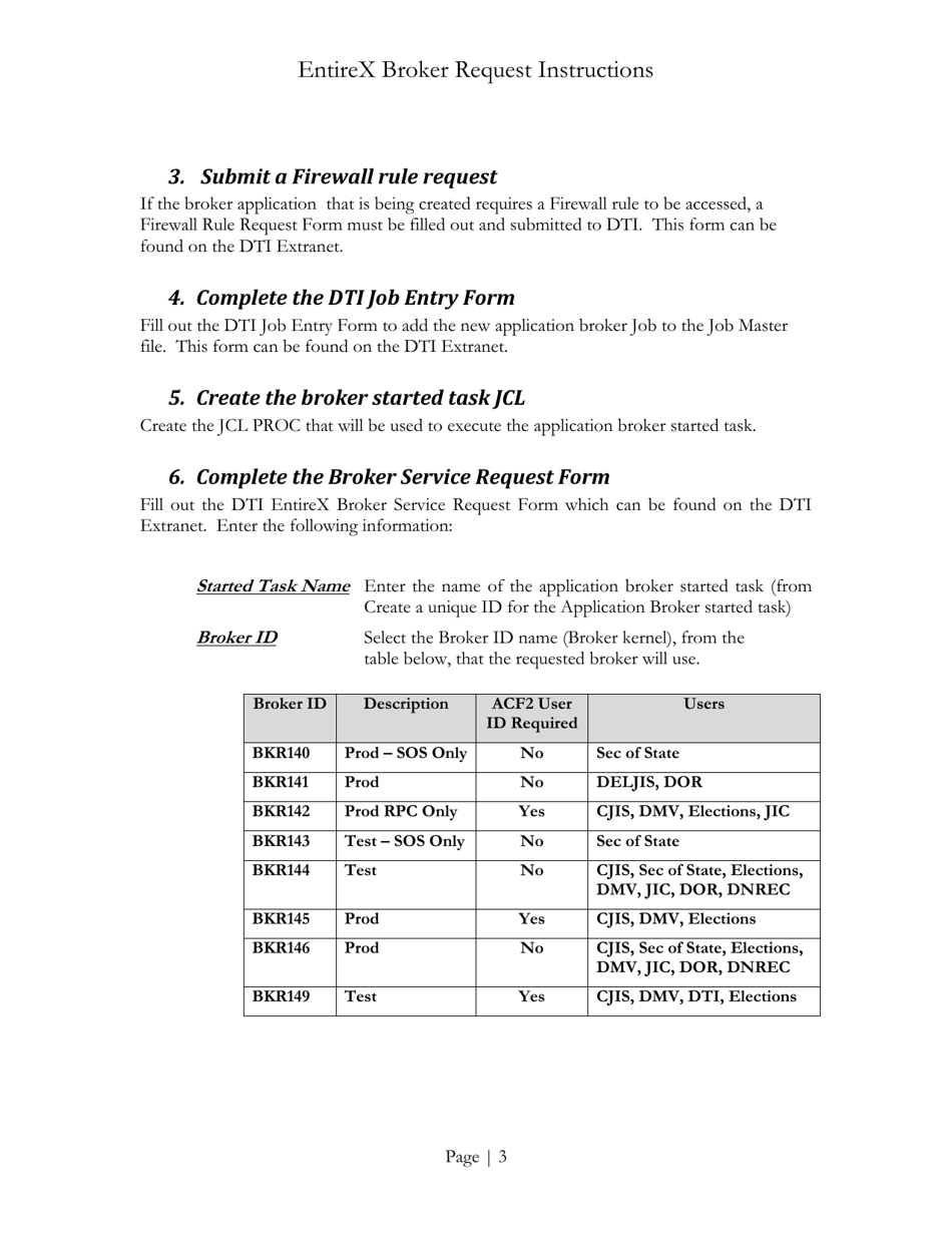 Instructions for Form 110304-T-902 Entirex Broker Service Request Form - Delaware, Page 3