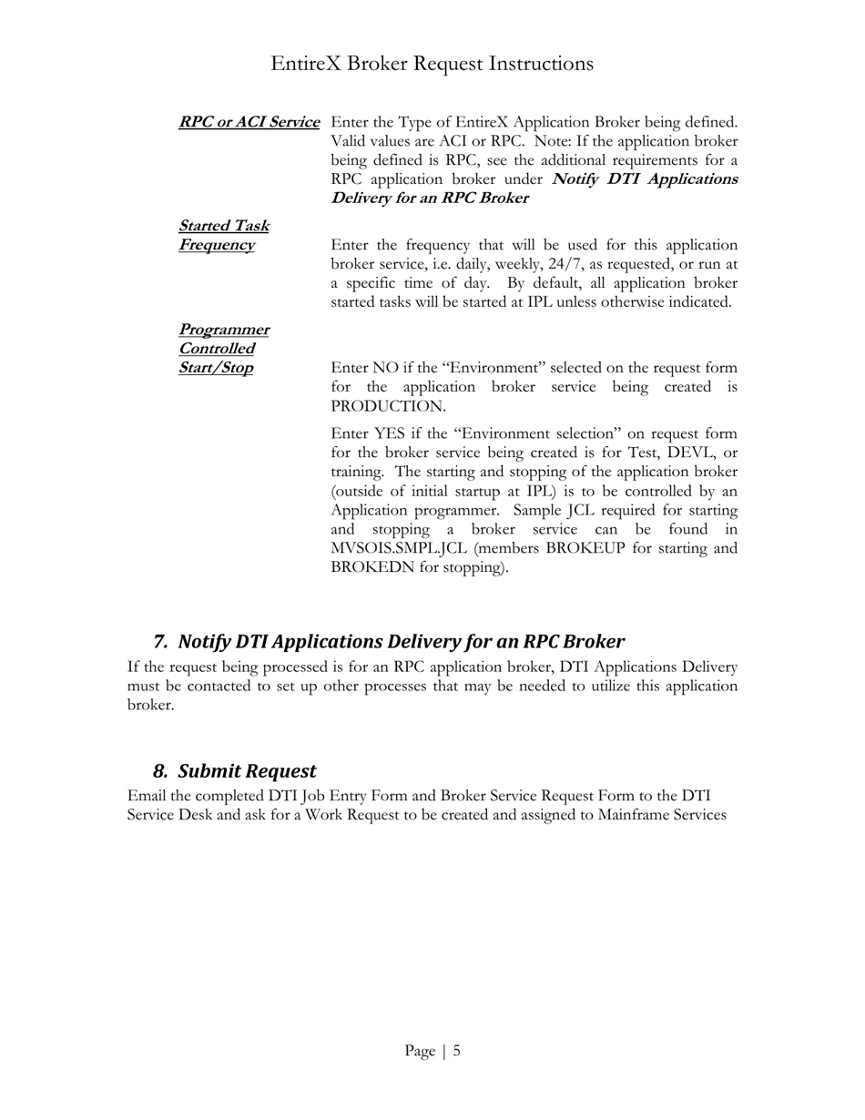 Instructions for Form 110304-T-902 Entirex Broker Service Request Form - Delaware, Page 5