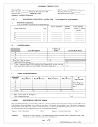 LIHTC/HOME Form 02 &quot;Income Certification&quot; - Georgia (United States)