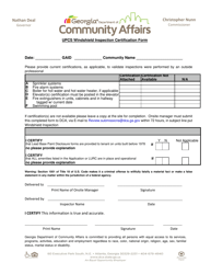 Document preview: Upcs Windshield Inspection Certification Form - Georgia (United States)