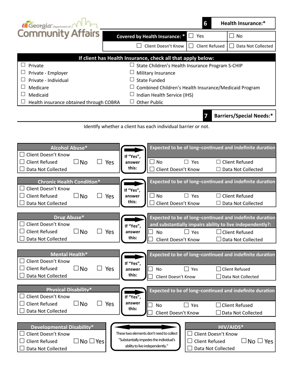 Coc Esg Hoh Intake Form - Head of Households  Adults - Georgia (United States), Page 3