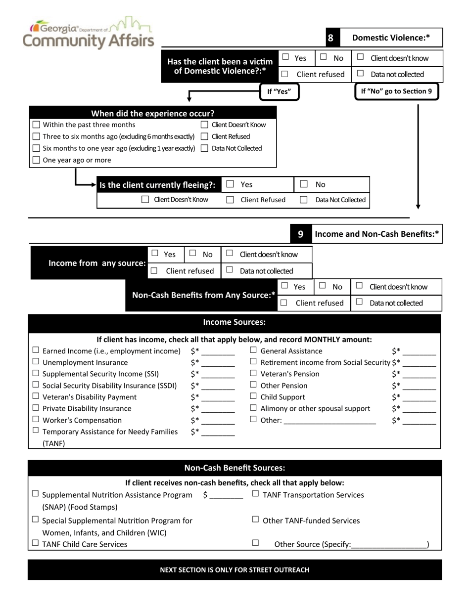 Coc Esg Hoh Intake Form - Head of Households  Adults - Georgia (United States), Page 4